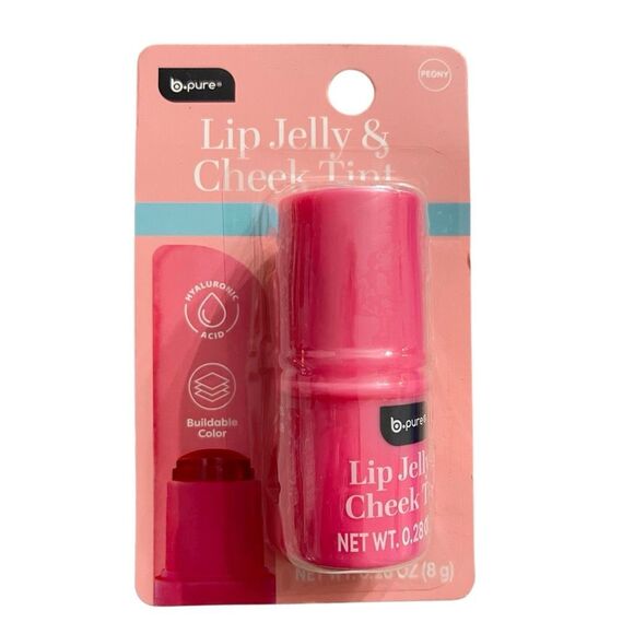 B Pure Lip & Cheek Jelly Stick Peony, Buildable Color, Hydrating, Paraben Free - Picture 5 of 5